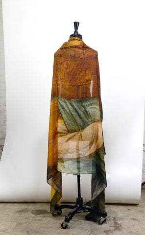 Luxurious Printed Scarf by Still Point Gallery & Boutique, Angel, Musee d'Orsay, Paris