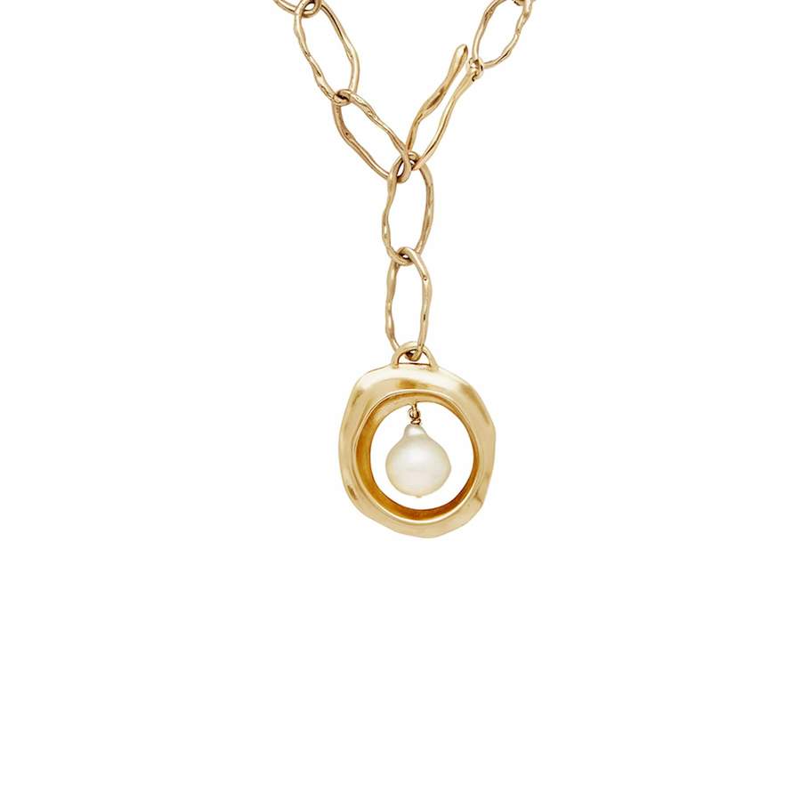 Julie Cohn Design Aura Greco Bronze Pearl Necklace
